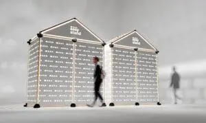 Stand modulaire éco-conçu Easystand en carton alvéolaire pour salon professionnel à Paris