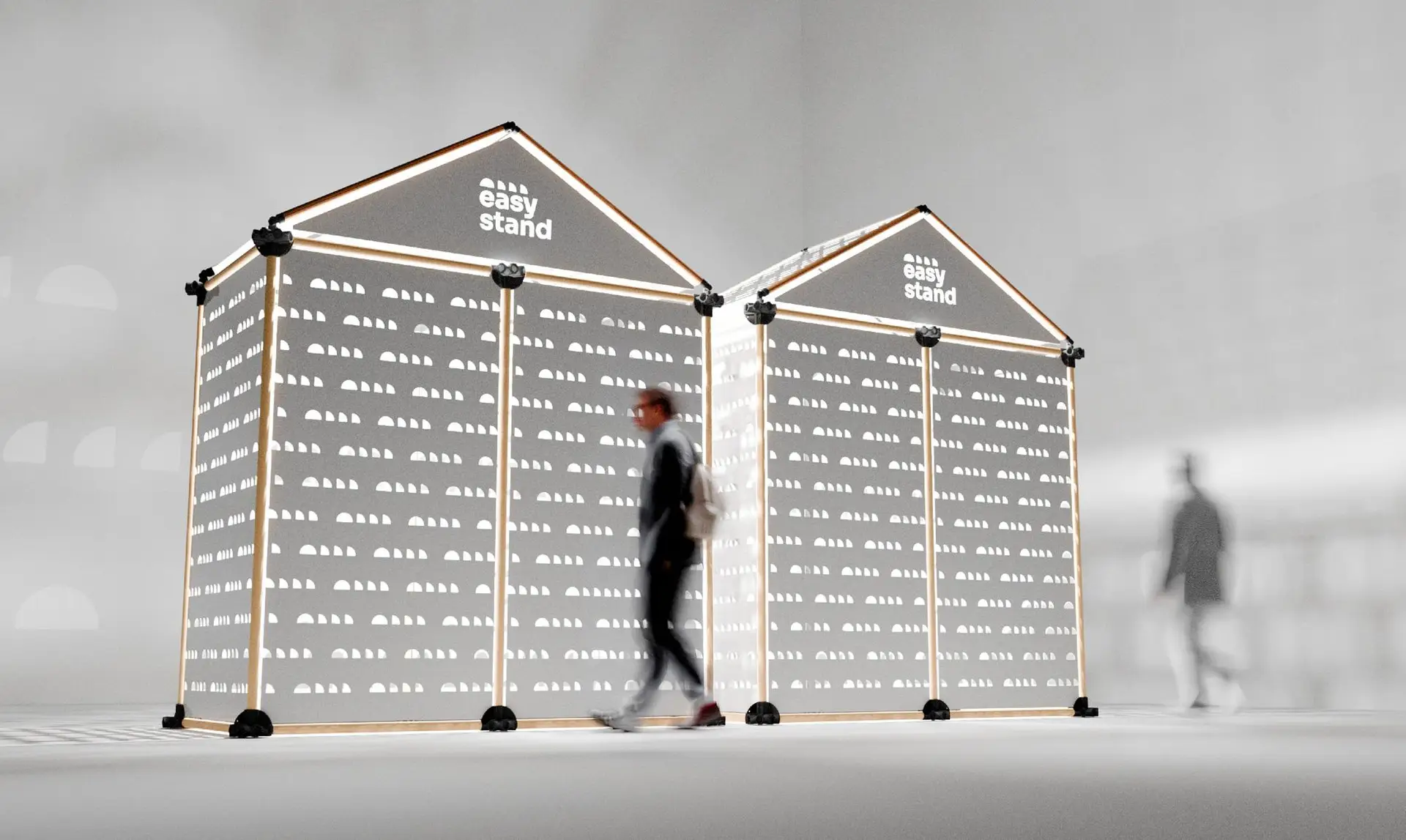 Stand modulaire éco-conçu Easystand en carton alvéolaire pour salon professionnel à Paris